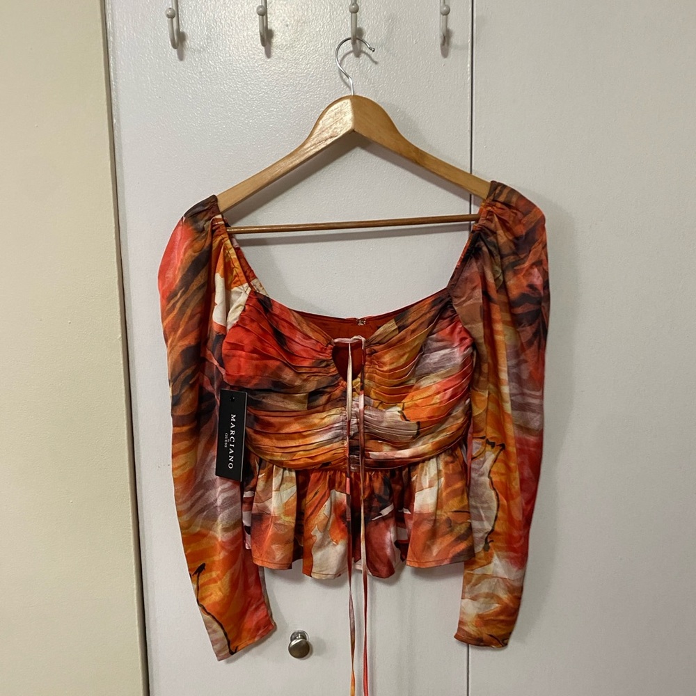 Marciano Red and Orange Women's Blouse